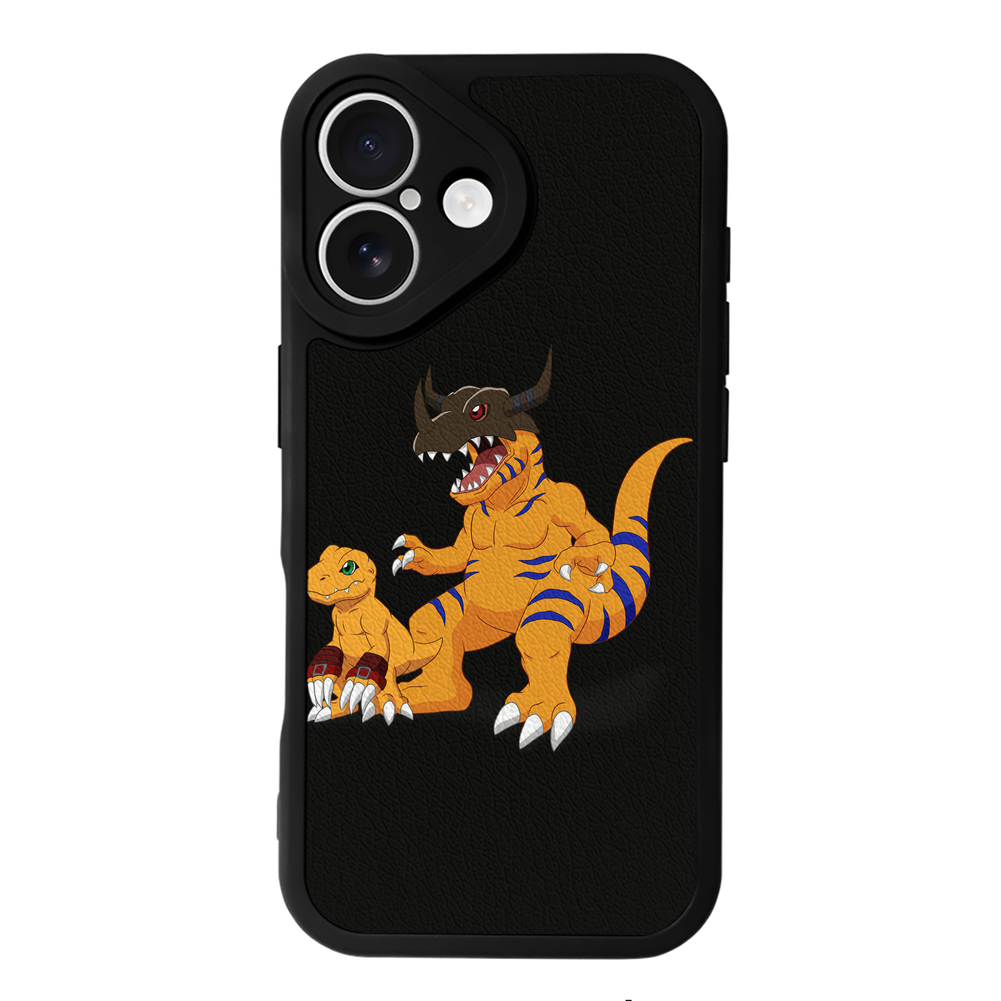 （画像用） Digimon デジタルモンスター/デジモン 【iPhone 16シリーズ対応】シリコンスマホケース（レザー調） 材質：シリコン